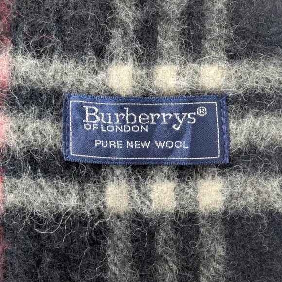 Authentic Pre-Owned Burberry's wool Scarf Black – Unisex Check – Premium Wrap. - Picture 2 of 7